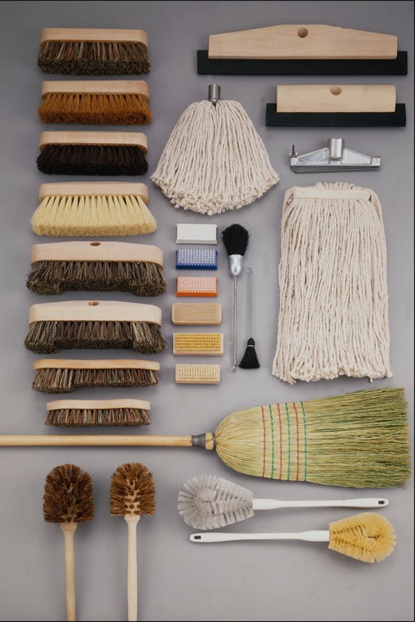 763022 Various Brush Heads And Mops A4 Photo Print