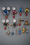 763027 Welding Bottle Gauges A4 Photo Print