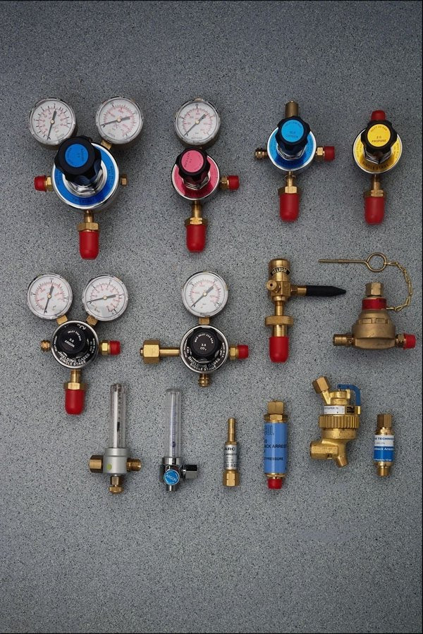 763027 Welding Bottle Gauges A4 Photo Print