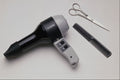 763032 Hair Dryer With Scissors And Comb A4 Photo Print