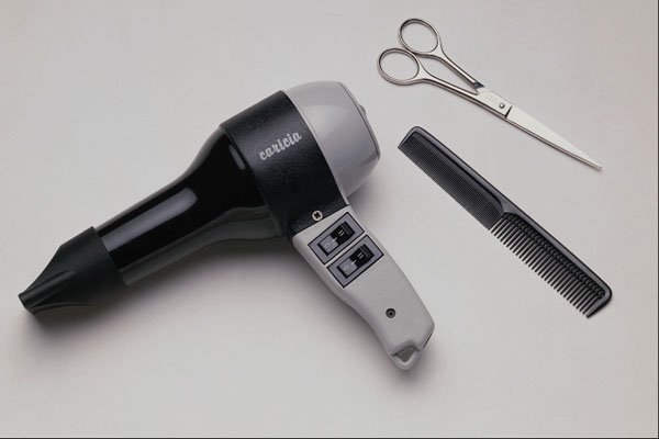 763032 Hair Dryer With Scissors And Comb A4 Photo Print