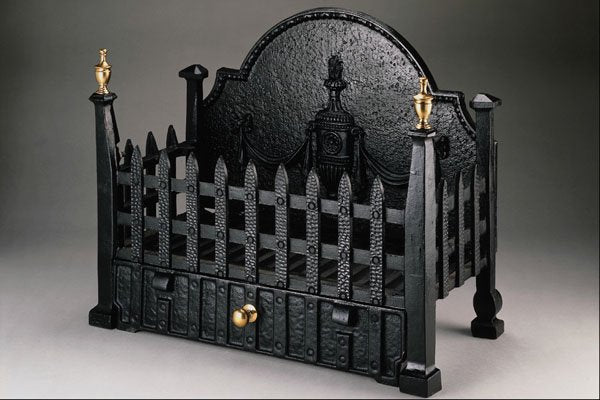 763042 Cast Iron Fire Basket, Portcullis Design A4 Photo Print