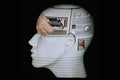 763046 Techno Head A4 Photo Print