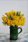 763099 Daffodils In Green Vase A4 Photo Print