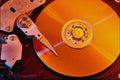 764007 Hard Drive, Golden Platter A4 Photo Print
