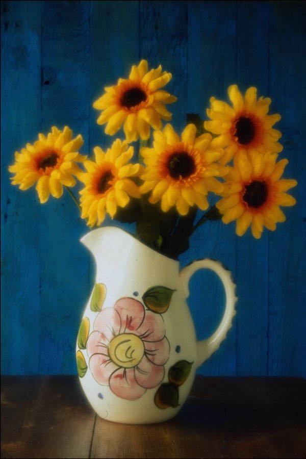 764012 Yellow Daisies In Jug A4 Photo Print