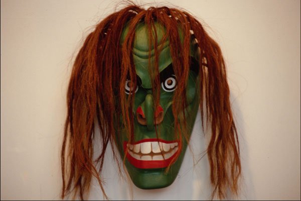764019 Green Mask A4 Photo Print
