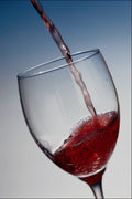 764021 Red Wine Poured Into Wine Glass A4 Photo Print