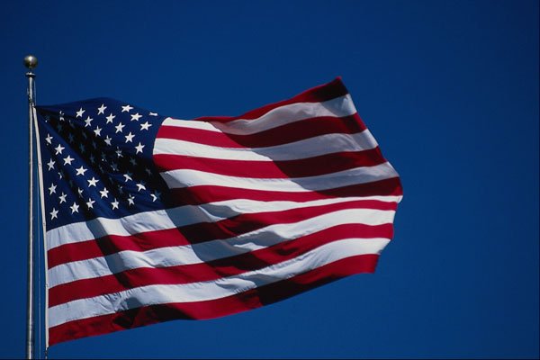 764063 American Flag A4 Photo Print