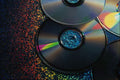 764070 4 Compact Disks Reflecting Colors A4 Photo Print