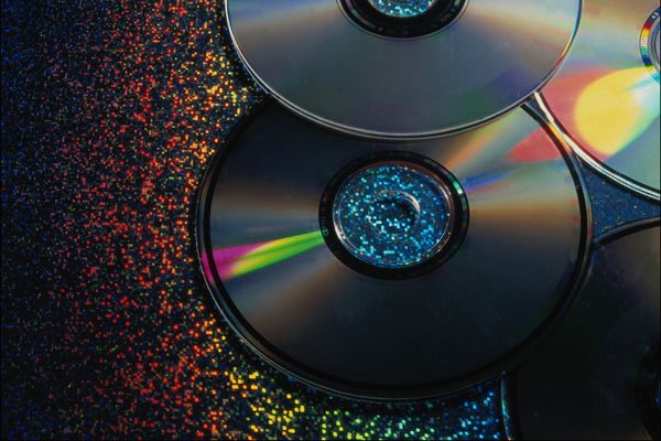 764070 4 Compact Disks Reflecting Colors A4 Photo Print