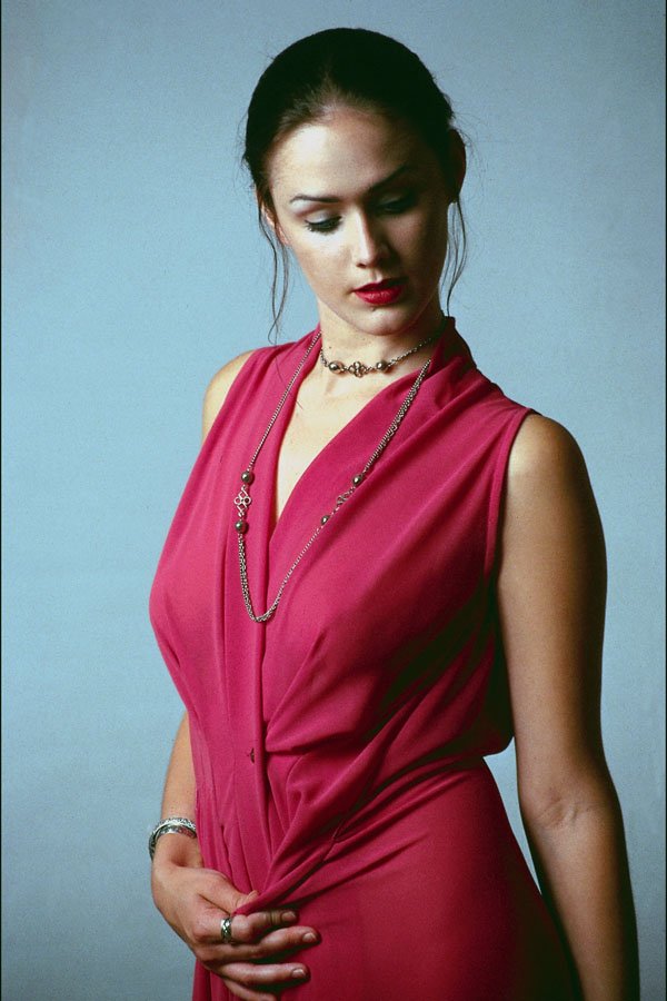 765002 Audrey, Early Evening Look With Red A4 Photo Print
