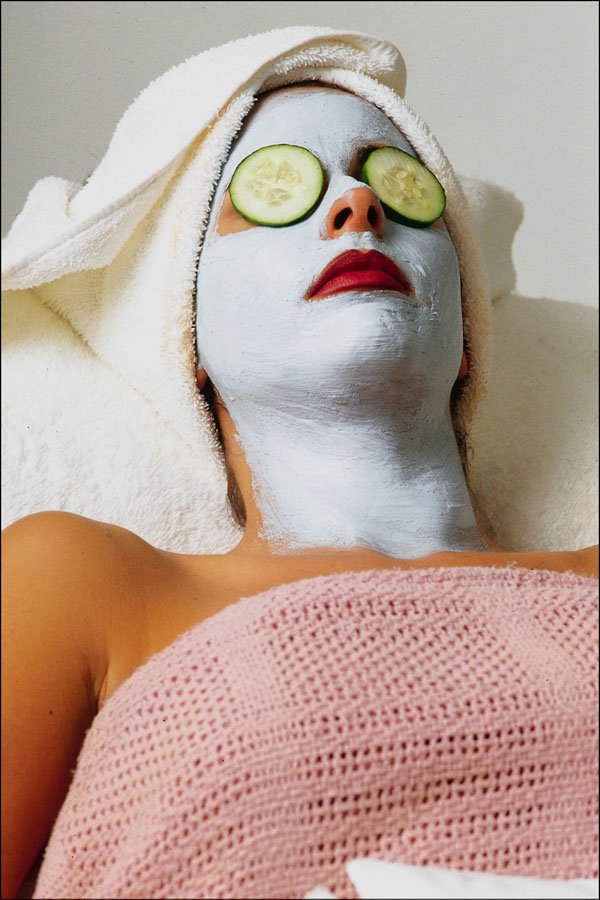 765026 Facial With Cucumbers A4 Photo Print