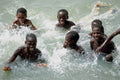 765056 Children Swimming At Ikom, Southeastern Nigeria A4 Photo Print