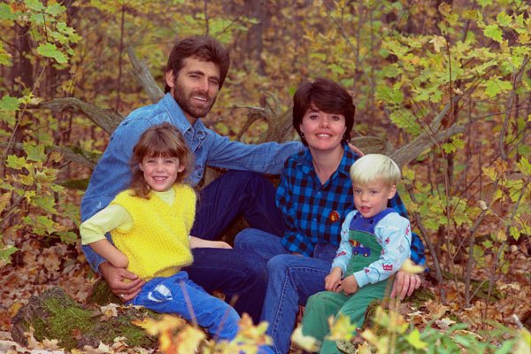 766019 Family Of Four, Autumn A4 Photo Print