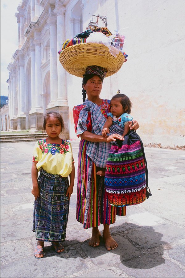 766055 Indian Woman With Children, Antigua A4 Photo Print
