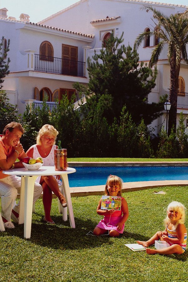 766084 Family At Mijas Costa, Malaga Province, Spain A4 Photo Print