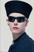 767048 Woman In Black Hat And Sunglasses A4 Photo Print