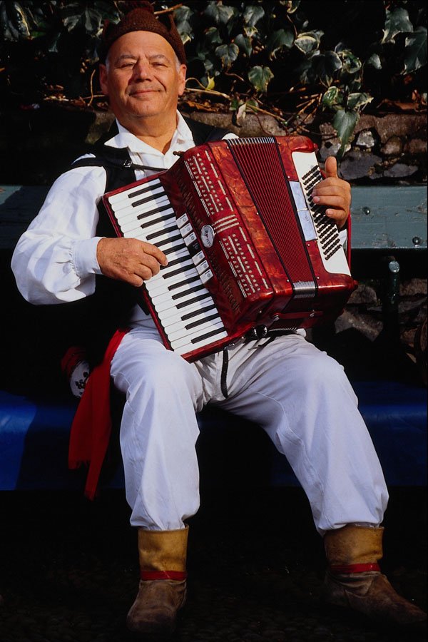 767061 Accordion Player, Madeira, Portugal A4 Photo Print