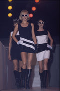 767066 Three Females Wearing 1960's Style Mini Dresses And Knee Boots A4 Photo Print