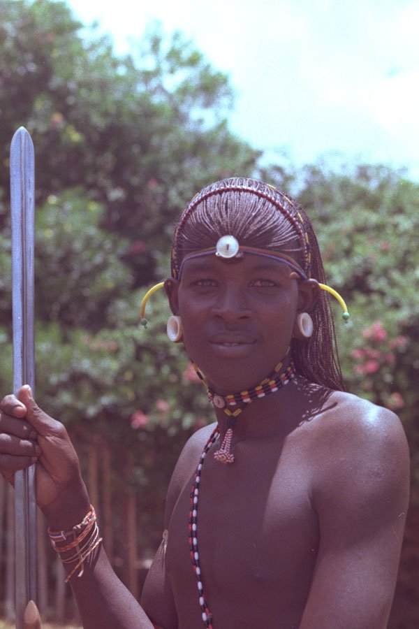 768010 Masai Tribesman, Africa A4 Photo Print