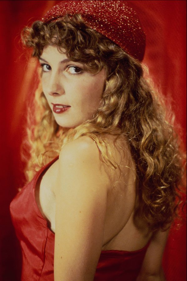 768021 Chris, Barebacked Red Dress With Matching Hat A4 Photo Print