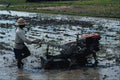 768091 Modern Farming With Rotivator, Bali, Indonesia A4 Photo Print