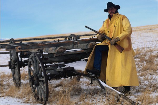 768094 Cowboy With His Winchester A4 Photo Print