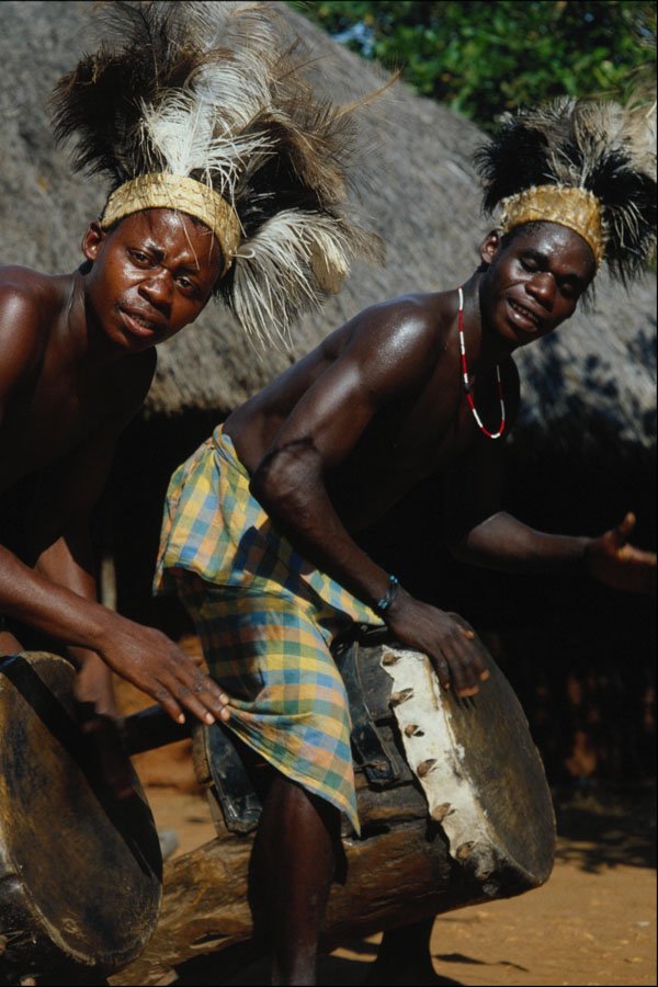 768095 Drummers For Giriama Dancers, Kenya A4 Photo Print