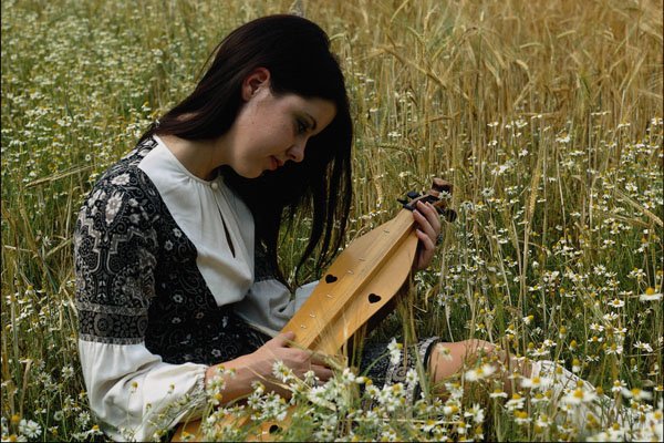 769008 Girl In An English Cornfield A4 Photo Print