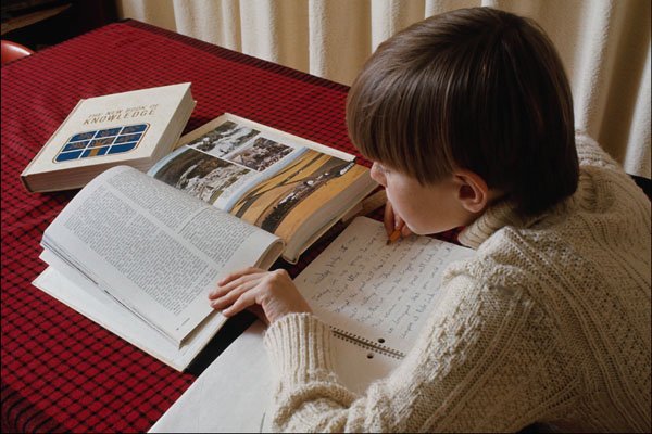 769029 Young Student Doing His Grade 5 Geography Lesson A4 Photo Print