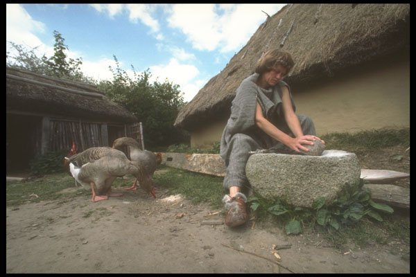 769099 Iron Age, Making Bread A4 Photo Print