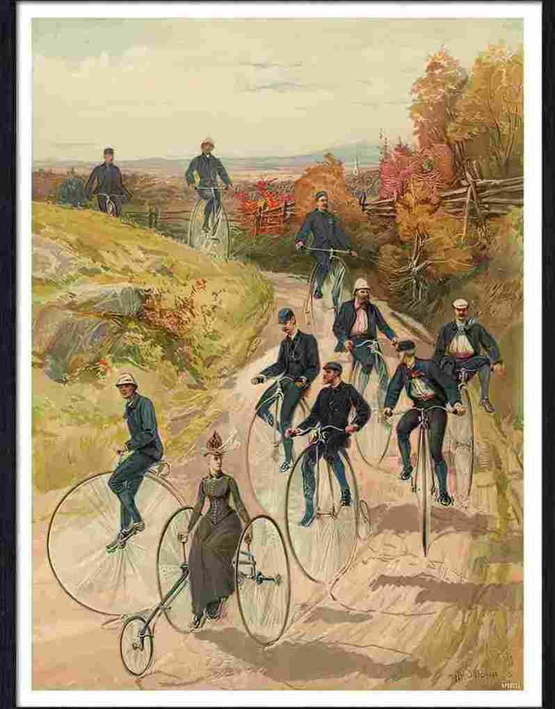 77 cycling penny farthing velocipede Advert A4 Photo Print