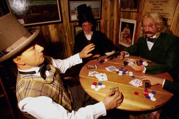 770001 Wild Bill Kickrock Card Table, Wall Drug, South Dakota, U.S.A A4 Photo Print