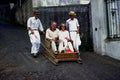 770066 Toboggan Ride, Funchal, Portugal A4 Photo Print