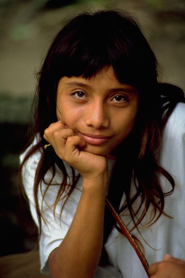 770076 Young Girl, Palenque Ruins, Chiapas State, Mexico A4 Photo Print