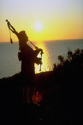 770080 Highland Piper At Sunset, Nova Scotia, Canada A4 Photo Print