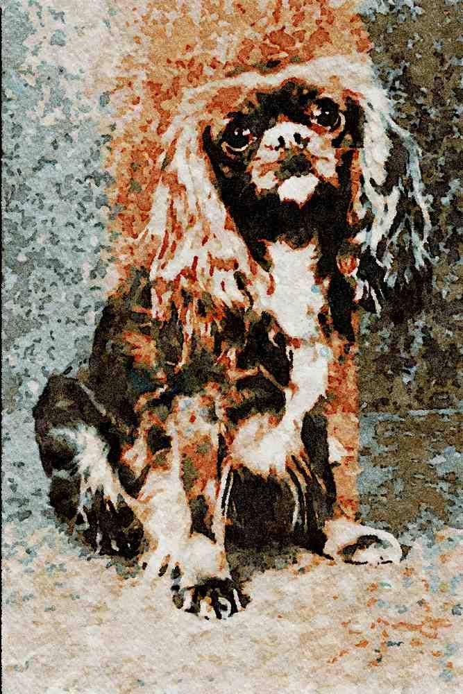 771026 Cavalier King Charles Spaniel A4 Limited Edition Watercolour Print