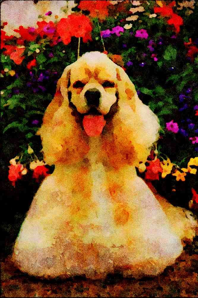 771049 American Cocker Spaniel, Champion A4 Limited Edition Watercolour Print