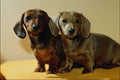 771072 Two Dachshund Puppies, Miniature A4 Photo Print