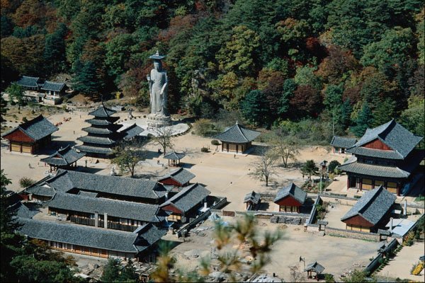 772010 Popchusa Temple And Songnisan Mountain, South Korea A4 Photo Print