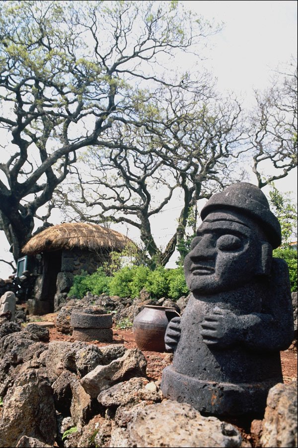 772044 Grandfather Statue Guards Against Evil, Cheju do Island, South Korea A4 Photo Print