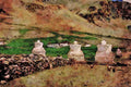 776001 Buddhist Chortens And Mani Wall, Ladakh A4 Limited Edition Watercolour Print
