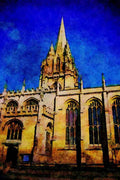 776009 The University Church Of St. Mary The Virgin, Late 13th Century, Oxford, England A4 Limited Edition Watercolour Print