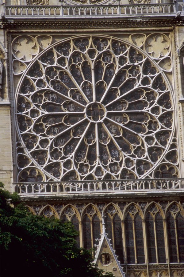 776013 Rose Window, Notre Dame Cathedral, Paris, France A4 Photo Print