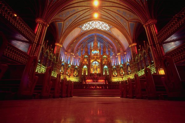 776026 Notre Dame Cathedral, Montreal, Quebec, Canada A4 Photo Print