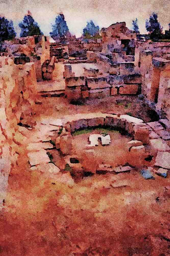 776032 Byzantine Church, Nea Paphos, Cyprus A4 Limited Edition Watercolour Print