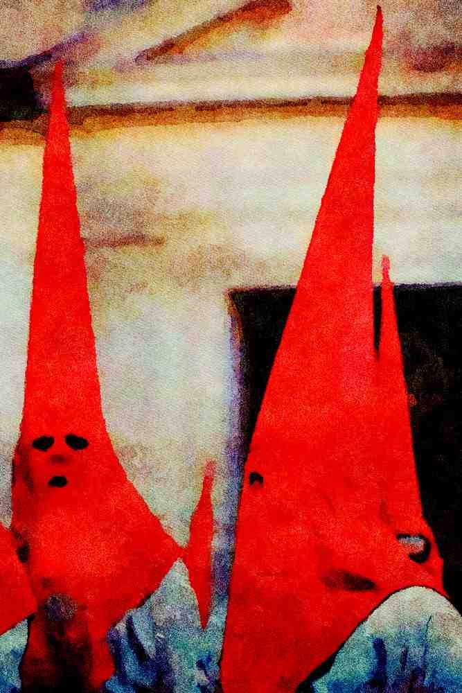776049 Holy Week, Penitents In Granada, Spain A4 Limited Edition Watercolour Print