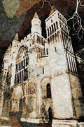 776056 Rochester Cathedral At Night A4 Limited Edition Watercolour Print
