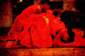 776065 Buddhist Priests At The Wat Doi Suthep, Chiang Mai, Thailand A4 Limited Edition Watercolour Print